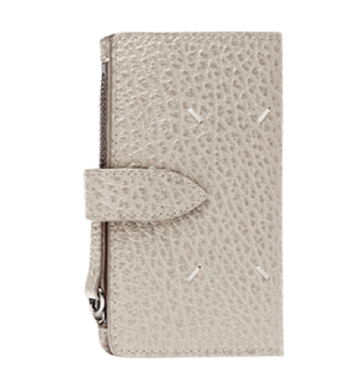 Maison Margiela Four Stitch Zip Wallet Light Grey