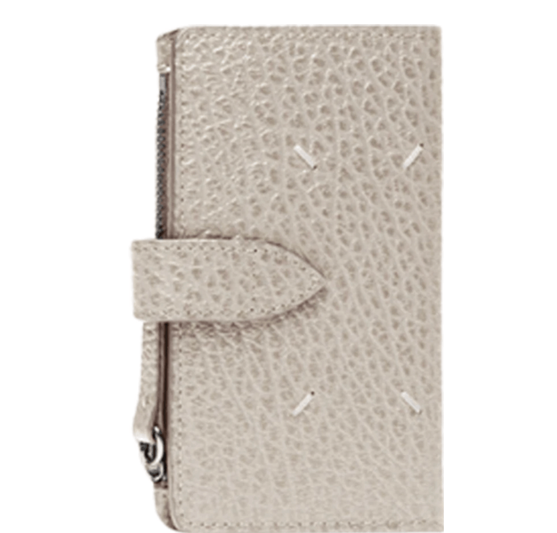 Maison Margiela Four Stitch Zip Wallet Light Grey