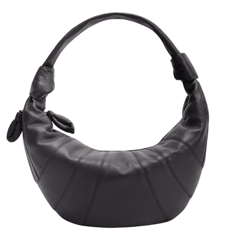 FORTUNE CROISSANT BAG IN LEATHER Dark Chocolate