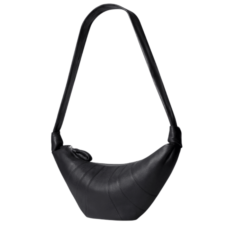 Lemaire Medium Croissant Bag Soft Grained Leather BLACK