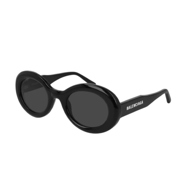Balenciaga Round Frame Acetate Sunglasses Black Grey