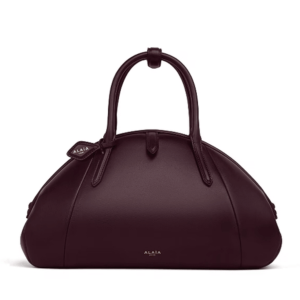 ALAÏA Bordeaux PURSE TOP HANDLE BAG IN CALFSKIN
