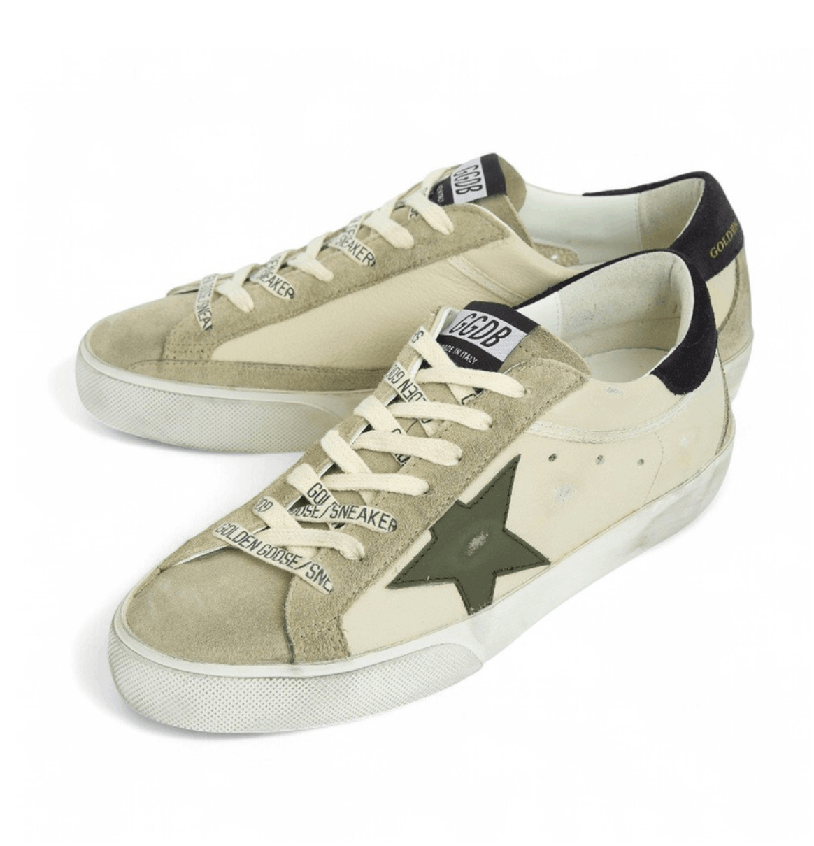 Golden Goose Superstar Leather Sneakers Ivory
