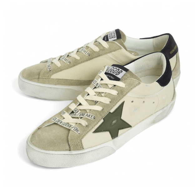 Golden Goose Superstar Leather Sneakers Ivory