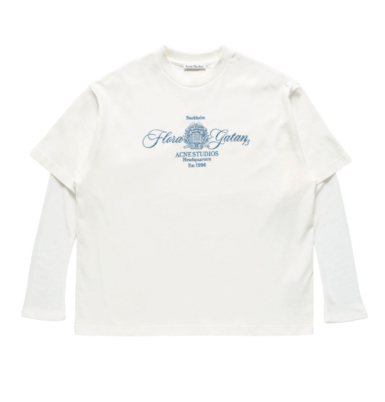 Embroidered t-shirt Off white/ecru