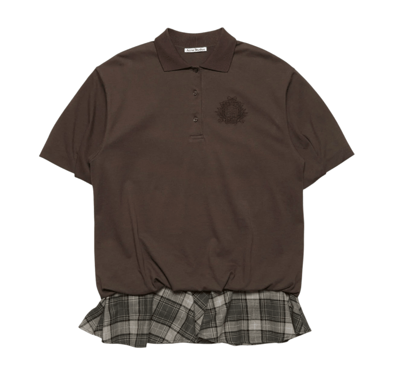 Layered t-shirt dress Dark brown