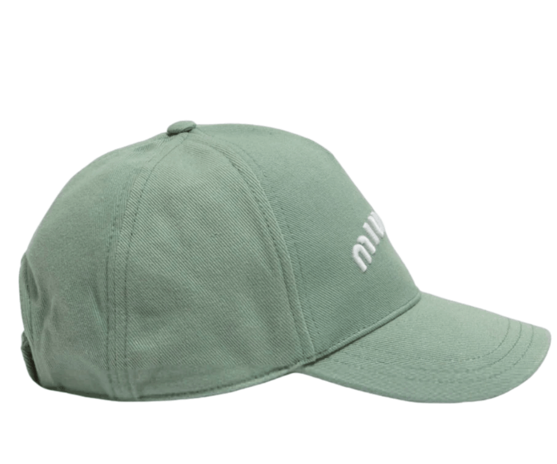 (W) Miu Miu Denim Washed Baseball Cap Aquamarine