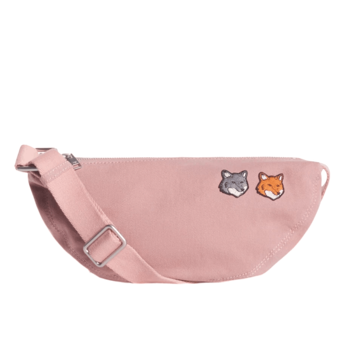 Maison Kitsune Double Fox Head Faded Bumbag Faded Pink Clay