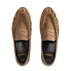 Le Loafer suede penny loafers in beige 