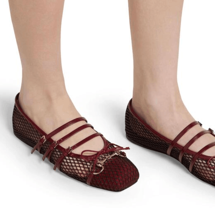 Gucci Horsebit Bow Ballet Flats