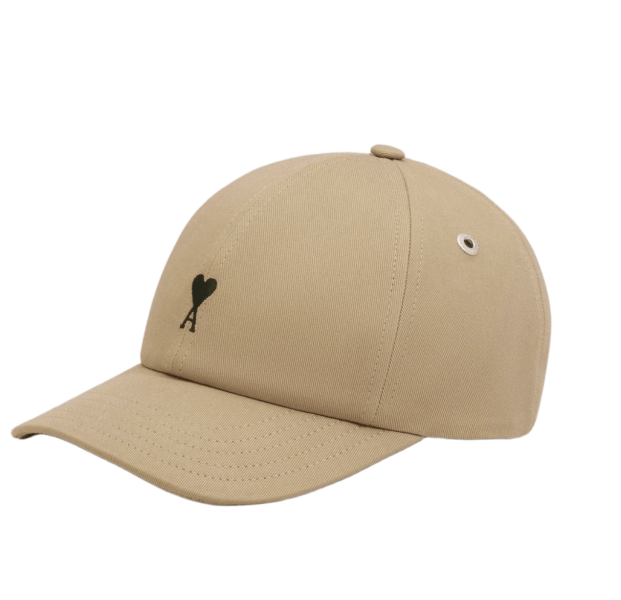 AMI de Coeur Cotton Embroidery Cap Taupe Beige Black