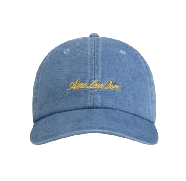 Aime Leon Dore Denim Script Hat Light Wash