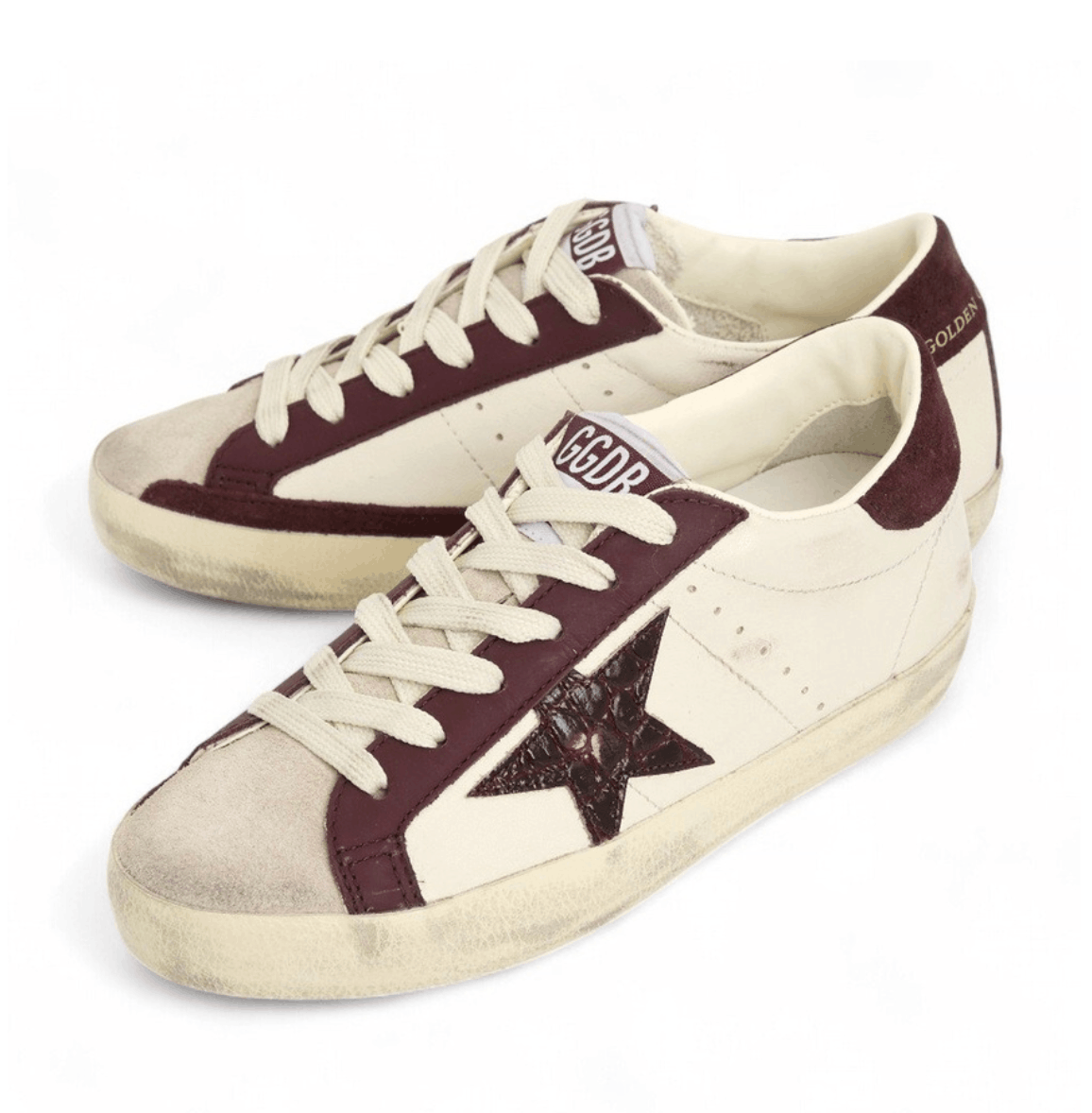(W) Golden Goose Superstar Glitter Star Sneakers Butter Beige