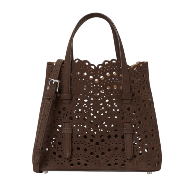 Alaia Mina 20 Tote Bag Brun Fonce