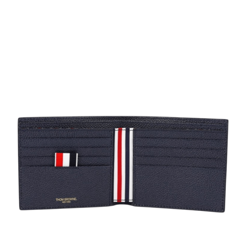 Thom Browne Pebble Grain Bill Fold Wallet Navy