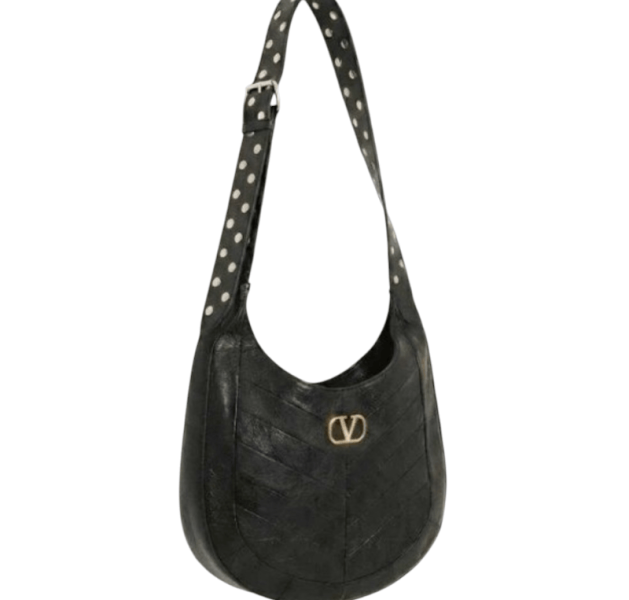 Valentino Garavani Logo Leather Shoulder Bag 