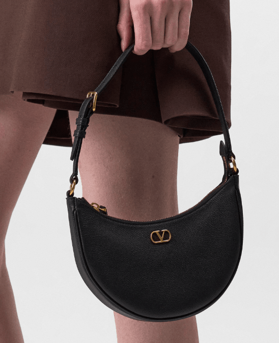 Vlogo Signature Mini Hobo Bag In Grainy