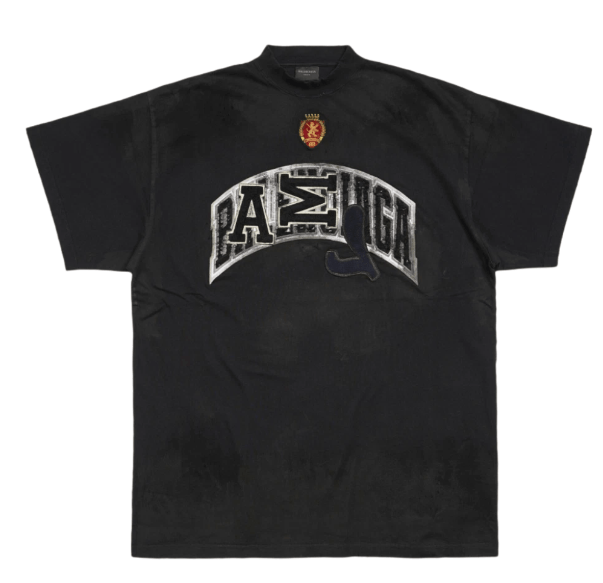 Balenciaga Skater T-Shirt Oversized Black Faded