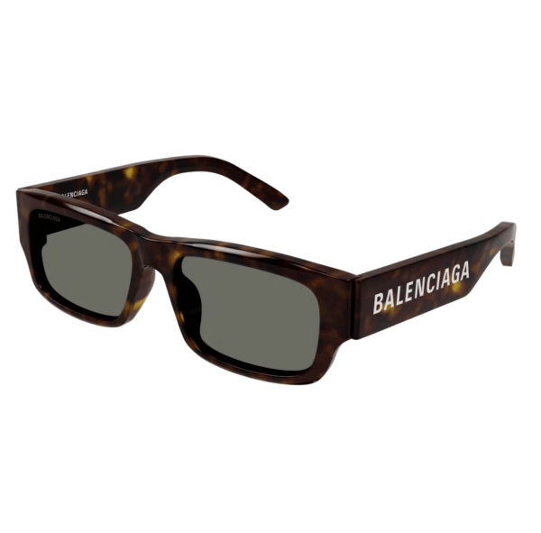 Balenciaga Square Frame Recycled Acetate Sunglasses Havana Green