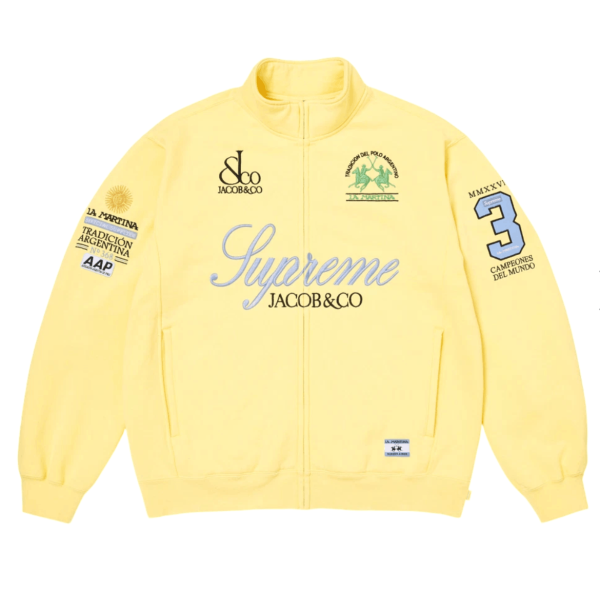Supreme x La Martina x Jacob & Co Zip Up Sweatshirt Light Yellow - 26SS