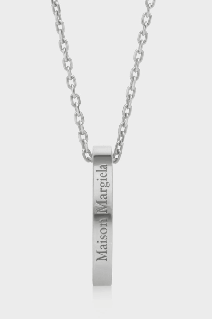 Designer White Logo ring pendant necklace