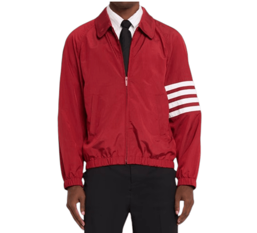 Thom Browne Shiny Ripstop 4-Bar Track Jacket