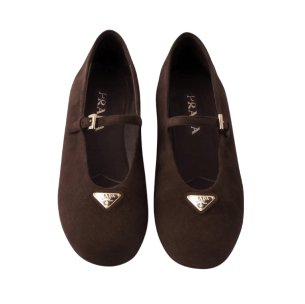 Prada Buckled Ballet Flats
