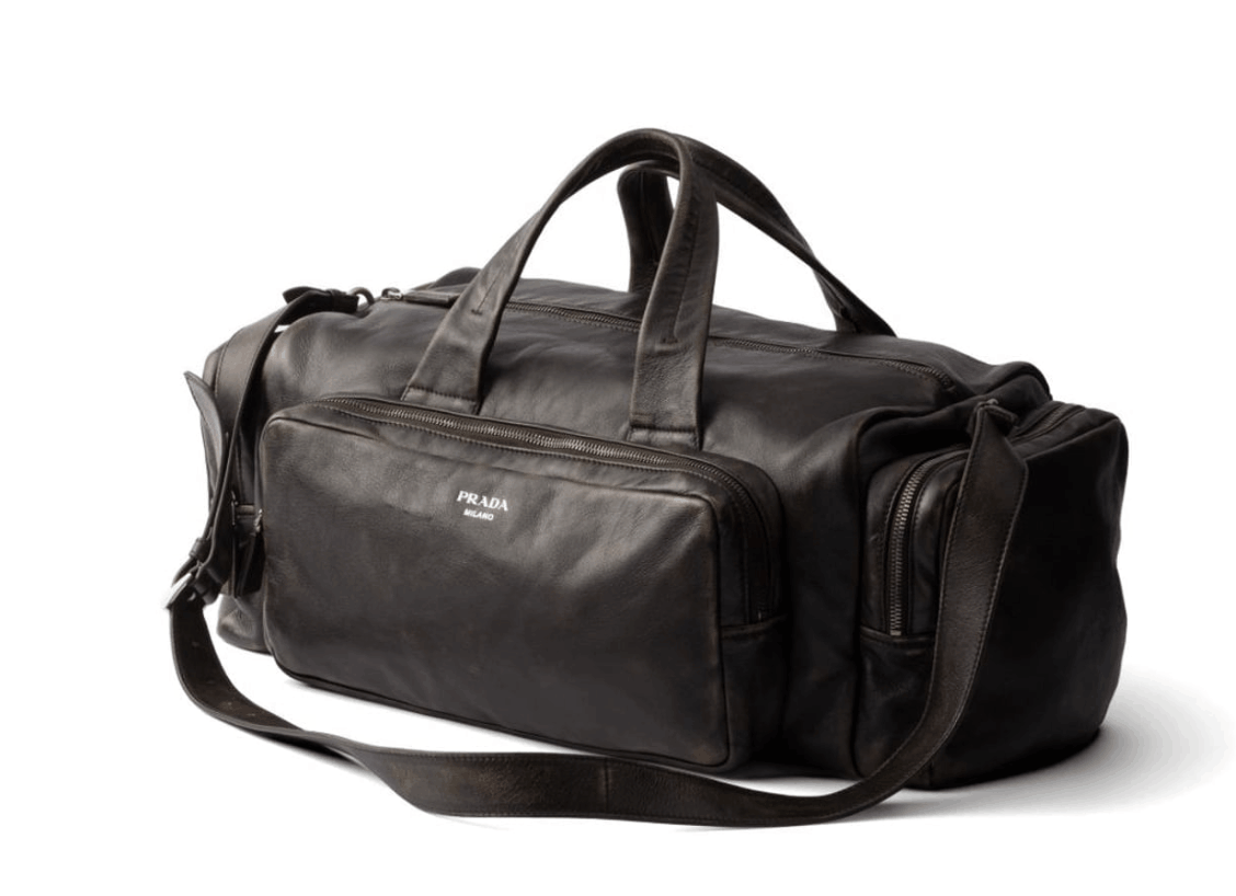 Dark Brown Nappa Leather Duffel Bag
