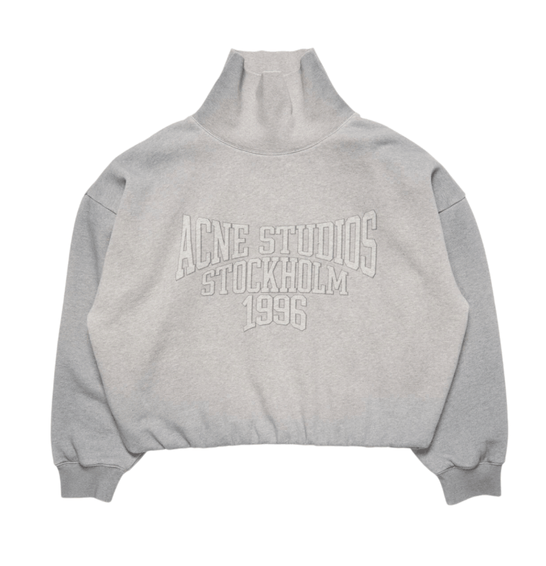 Fleece sweatshirt with logo Grey Melange