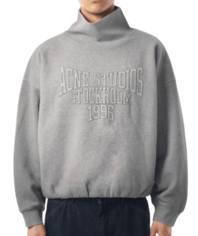 Fleece sweatshirt with logo Grey Melange