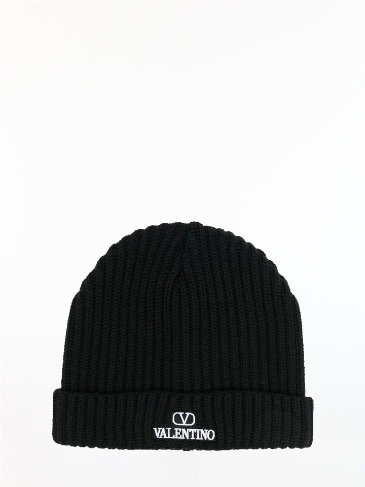  Logo-embroidered ribbed wool beanie