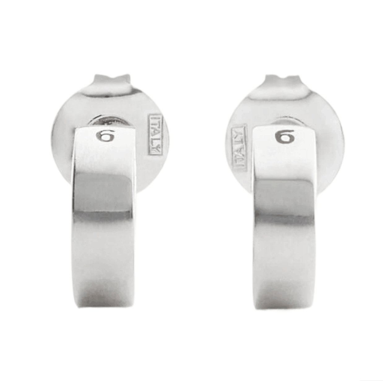 MM6 Maison Margiela  Minimal Numeric Earrings  Silver 