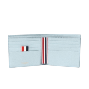 Thom Browne Pebble Grain Bifold Wallet Blue 