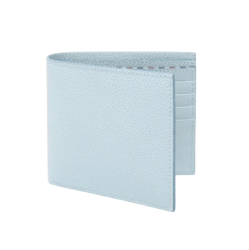 Thom Browne Pebble Grain Bifold Wallet Blue 