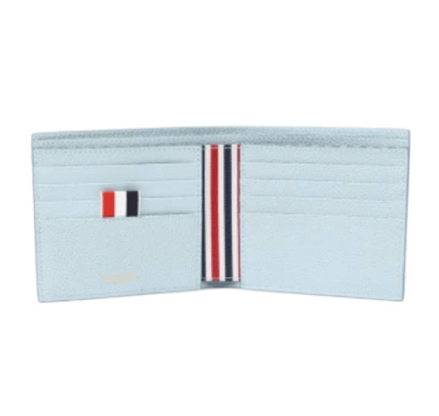 Thom Browne Pebble Grain Bifold Wallet Blue 