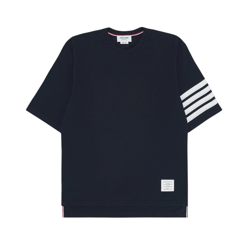 Thom Browne Short Sleeve T-Shirt Navy
