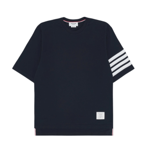 Thom Browne Short Sleeve T-Shirt Navy