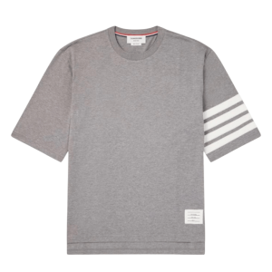Thom Browne Jersey 4-Bar Short Sleeve T-Shirt Light Grey