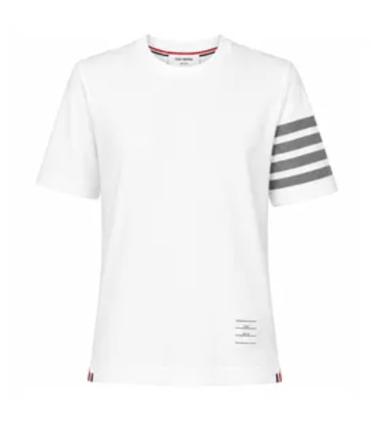(W) Thom Browne Short Sleeve T-Shirt White