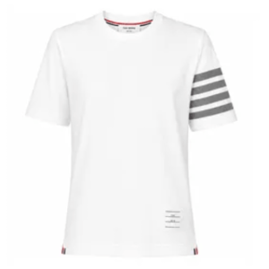 (W) Thom Browne Short Sleeve T-Shirt White