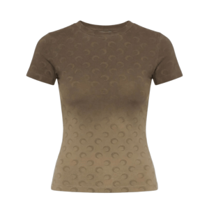 Marine Serre moon-print Baby T-shirt  WTT012ACJER0114 BG40
