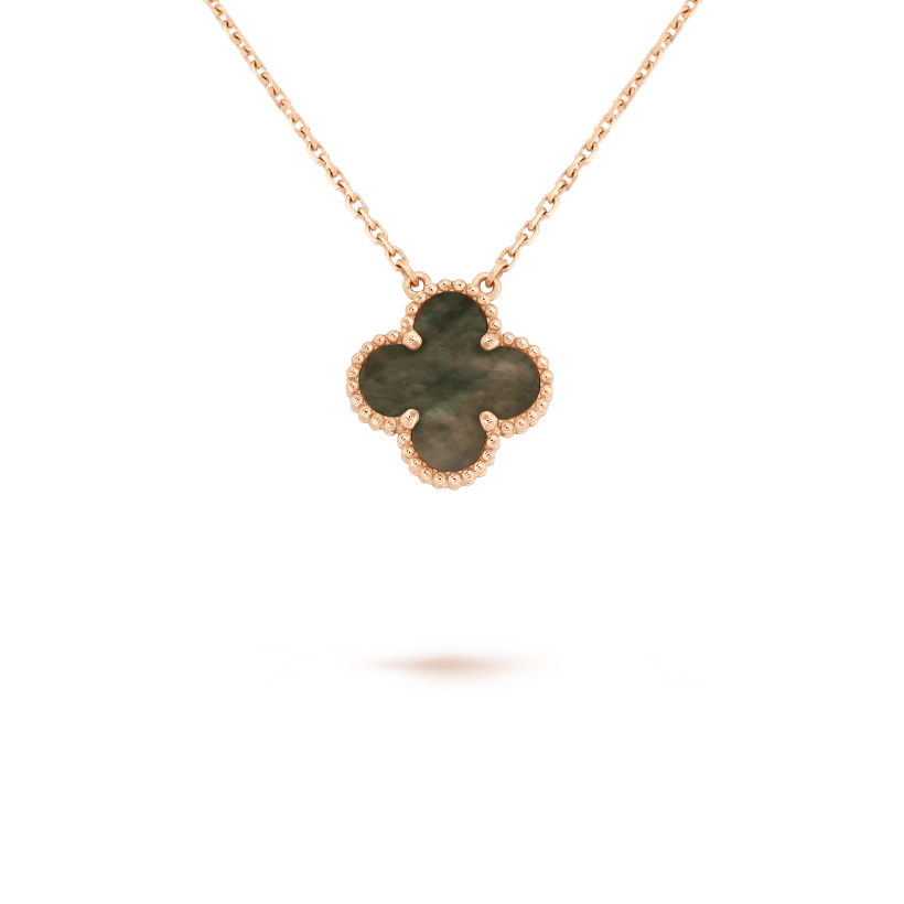 Van Cleef & Arpels Vintage Alhambra Pendant Pink Gold Mother of Pearl