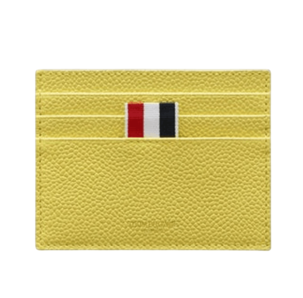 Thom Browne Pebble Grain Note Compartment Card Holder Pastel Yellow