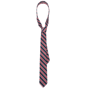Thom Browne Bar Stripe Silk Cotton Jacquard Classic Tie Red White Blue