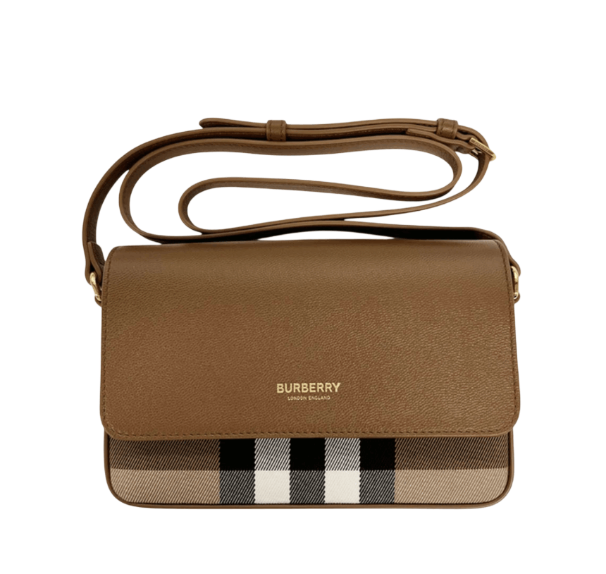 Burberry Check New Hampshire Crossbody Bag Earth