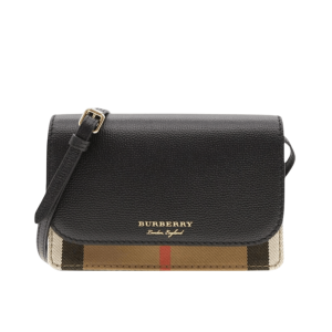 Burberry Check New Hampshire Crossbody Bag Black