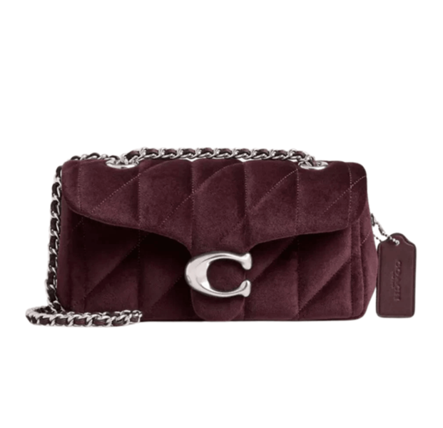 Coach Tabby Quilting Shoulder Bag 20 Merlot