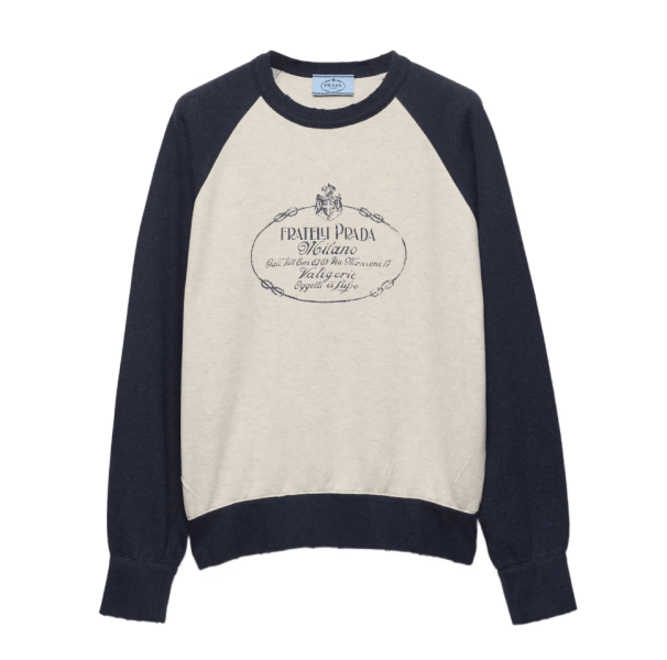 Prada Logo-print Raglan-sleeve Sweatshirt