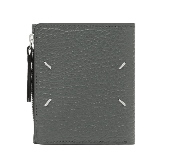 Maison Margiela Leather Flap Wallet Pebble Grey