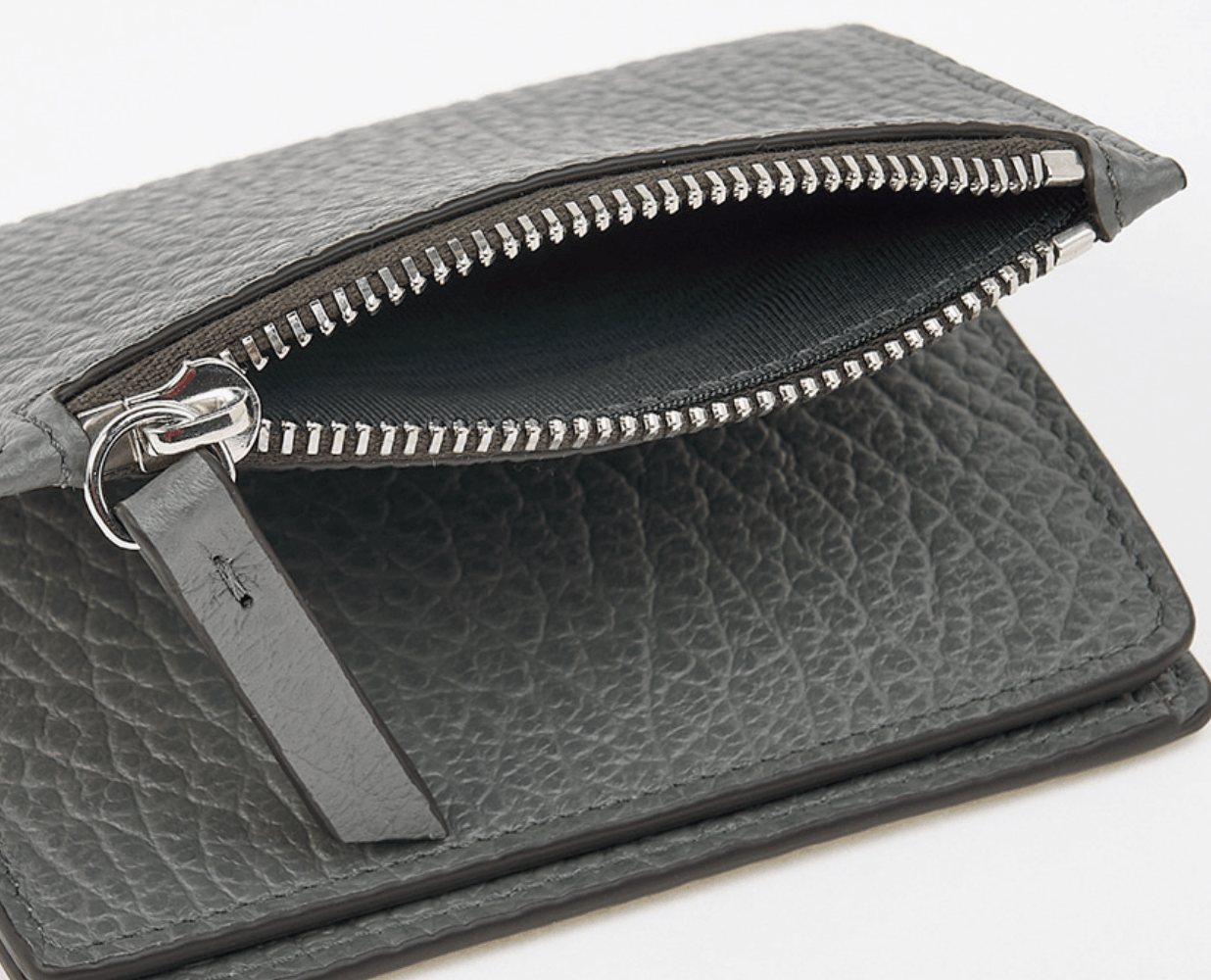 Maison Margiela Leather Flap Wallet Pebble Grey